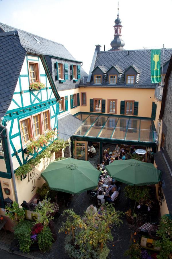 Weinhotel Des Riesling Zum Grunen Kranz Rüdesheim am Rhein Exterior foto